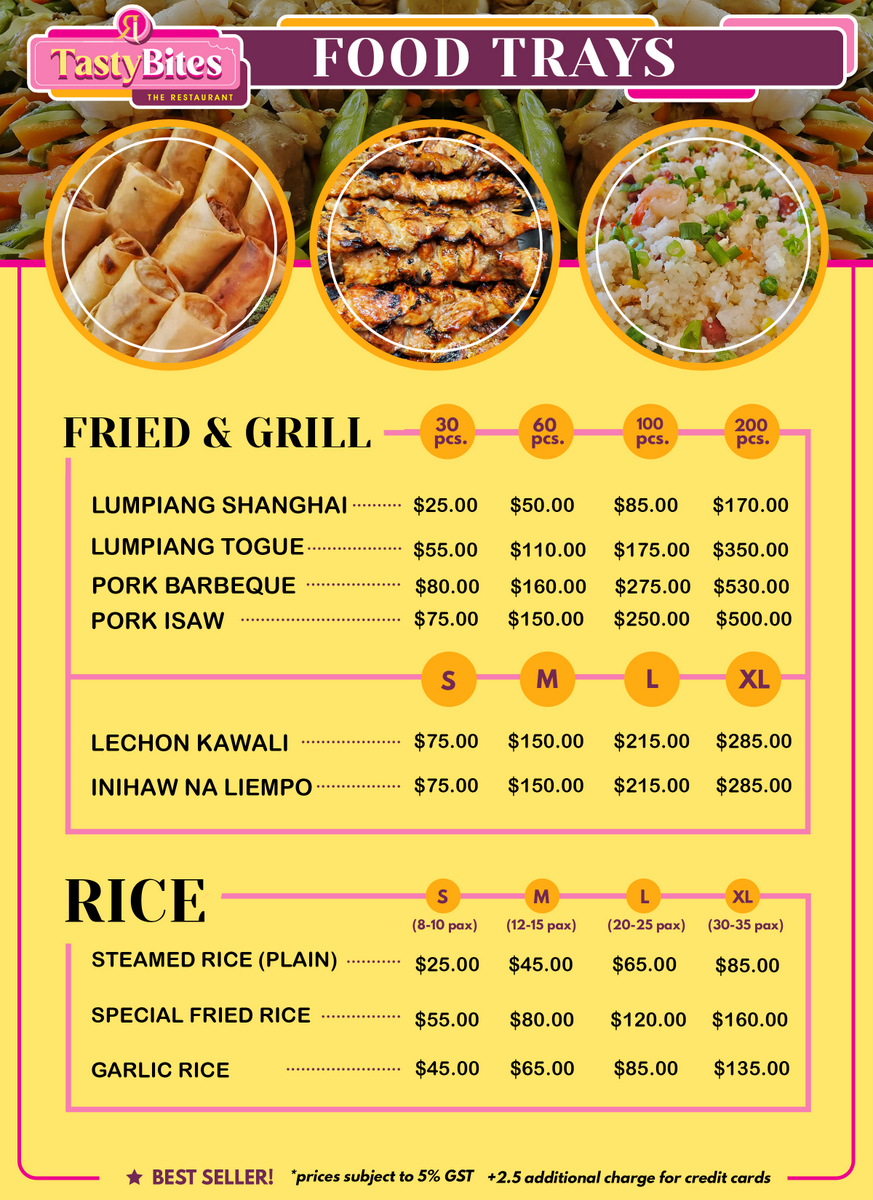 Menu – Catering - RJ Tasty Bites