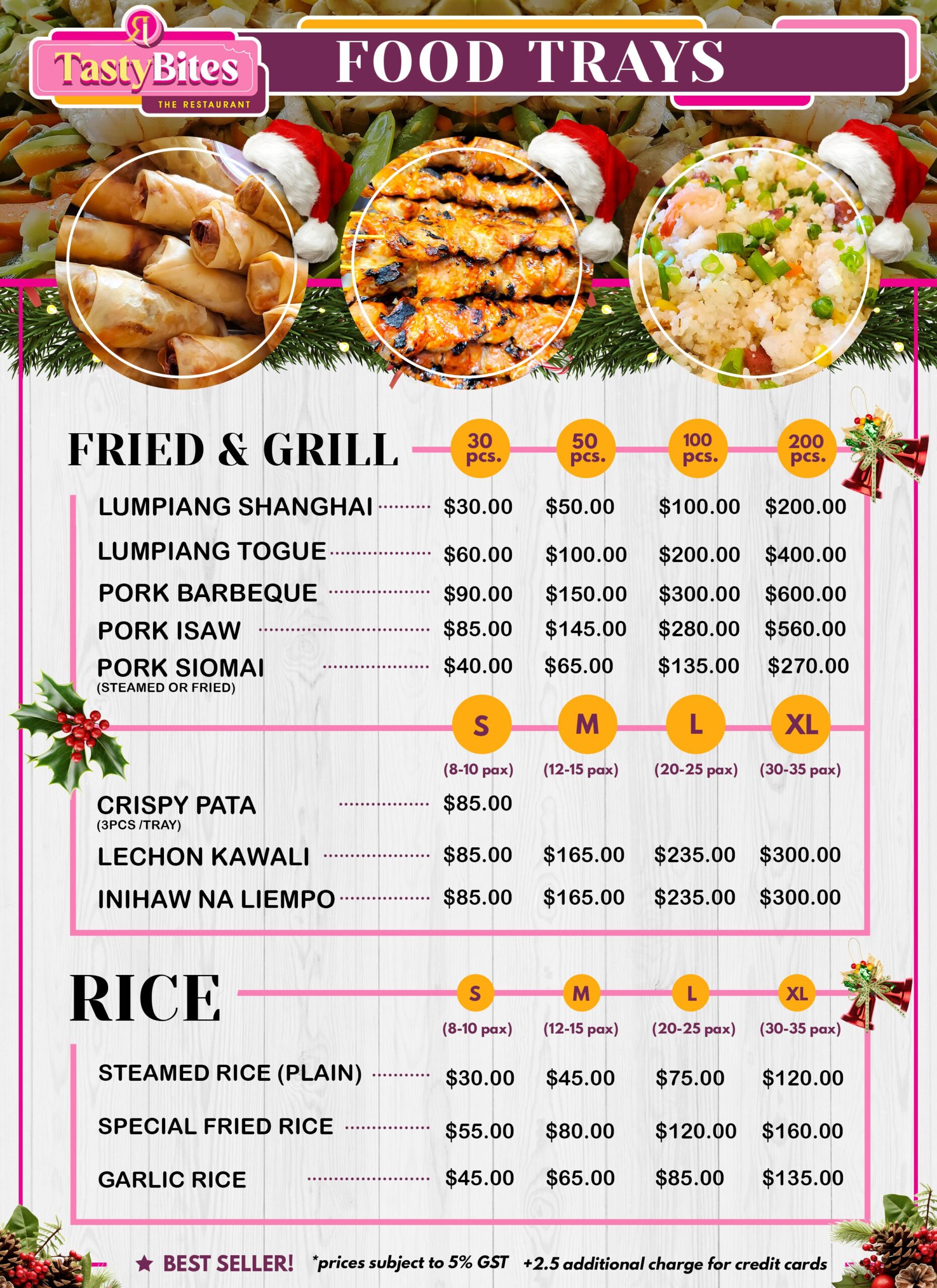 Menu – Catering - RJ Tasty Bites